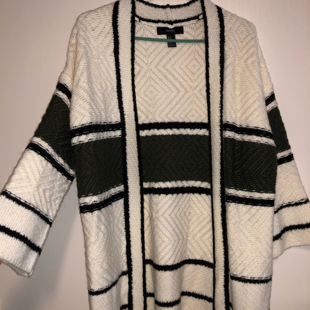 Long multi colored cardigan